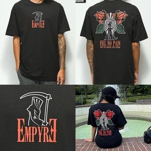 Empyre | Feel No Pain Grim Reaper Graphic Logo Short Sleeve Crewneck Tee Unisex